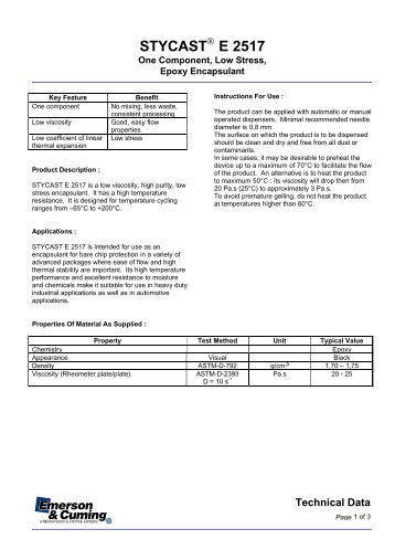 STYCAST E 2517 - Lindberg & Lund AS
