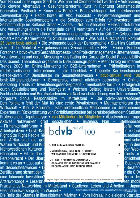 bdvb-aktuell - Wuppertal - (BDVB) www