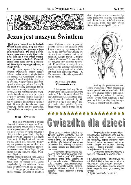 Nr 77 - styczeÅ - Parafia pw. Åw. MikoÅaja w Bydgoszczy