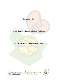 Pakistan Living Letters report - International Ecumenical Peace ...