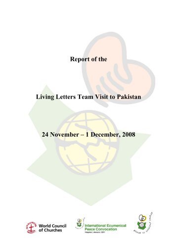 Pakistan Living Letters report - International Ecumenical Peace ...