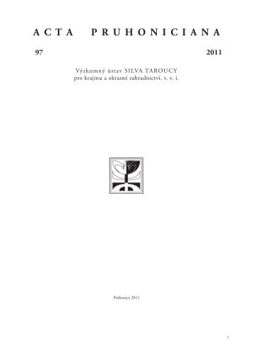 Acta 97 - VÃ½zkumnÃ½ Ãºstav Silva Taroucy pro krajinu a okrasnÃ© ...