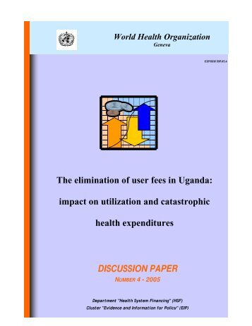 The elimination of user fees in Uganda - World Health Organization