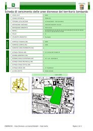 Scheda di censimento delle aree dismesse del territorio lombardo