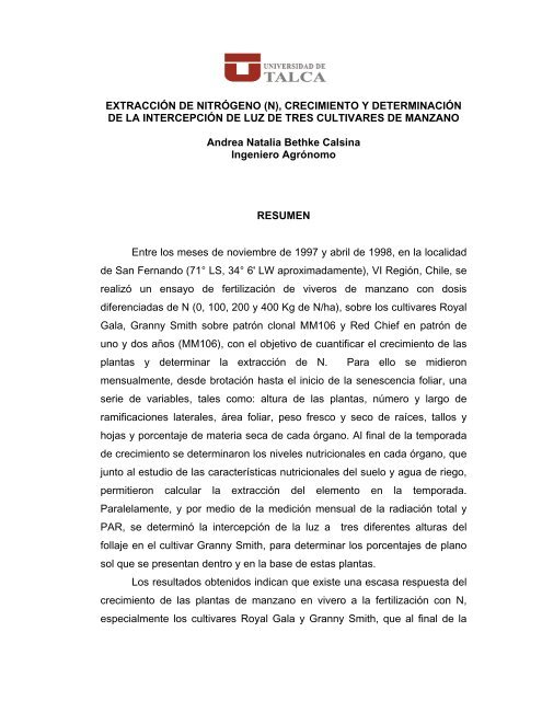 extracción de nitrógeno \(n\), crecimiento y determinación de l...