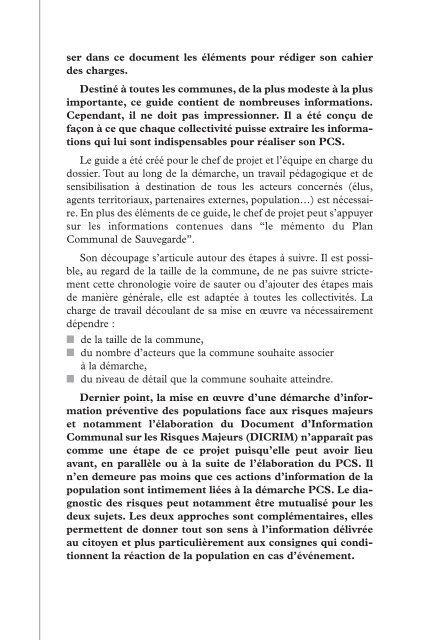 Guide national Ã©laboration PCS - PrÃ©fecture du Pas-de-Calais