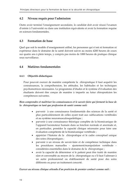 Principes directeurs de l'OMS pour la formation - World Health ...