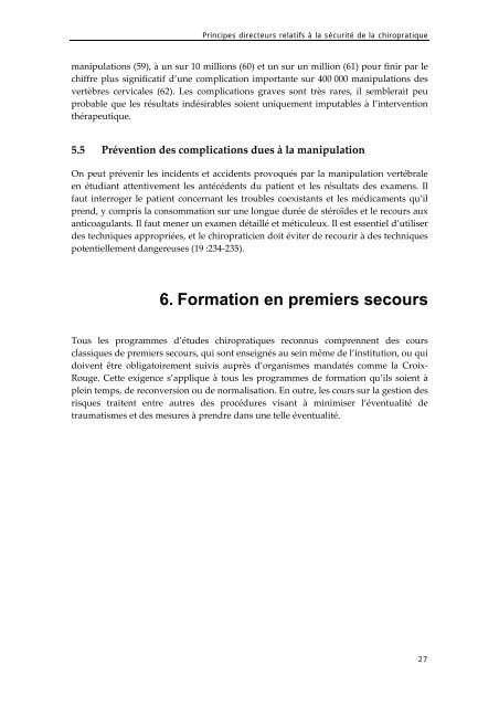 Principes directeurs de l'OMS pour la formation - World Health ...