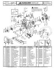 McCulloch MAC 838 (8-38) Chainsaw - Barrett Small Engine