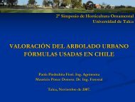 Valoración del arbolado urbano, fórmulas usadas en Chile.