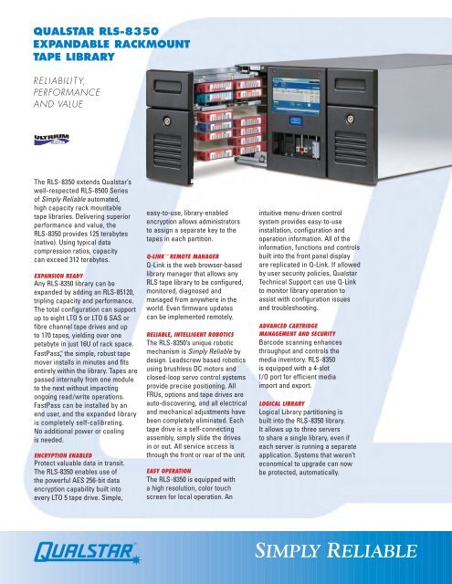 RLS-8350 Datasheet - Qualstar