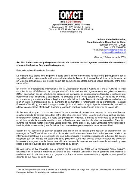 organizacion mundial contra la tortura (omct)