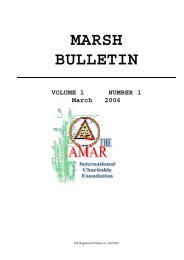 MARSH BULLETIN - AMAR International Charitable Foundation