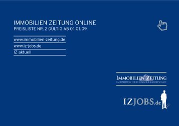 Download Mediadaten Online 2009/2010 - Immobilien Zeitung