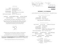 to see the full evenings casting - Boston Ballet