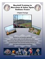 Baseball Training in Barcelona & Salou, Spain ... - Selects Sports