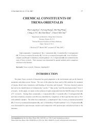 chemical constituents of trema orientalis - 國立中國醫藥研究所