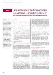 Risk assessment and management in obsessive ... - Dr David Veale