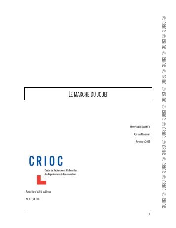 LE MARCHE DU JOUET - Crioc