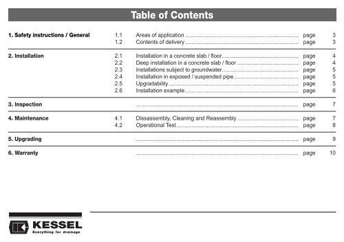 KESSEL-StaufixÂ® SWA Backwater Valve