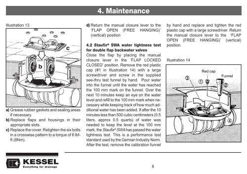 KESSEL-StaufixÂ® SWA Backwater Valve