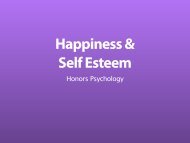 Happiness & Self Esteem - developmentalcognitivescience.org