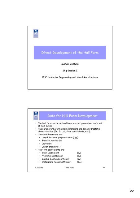 Hull Form Summary - Boat Design Net