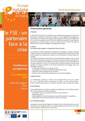 PrÃ©sentation et programme de la confÃ©rence - FSE