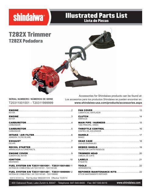 T282X Trimmer - Shindaiwa USA