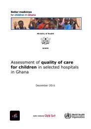 Assessment of quality of care for children in selected hospitals in ...