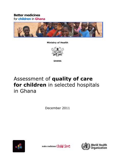 Assessment of quality of care for children in selected hospitals in ...