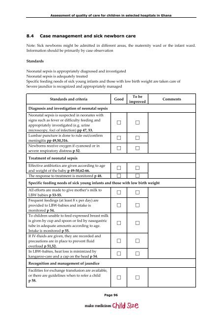 Assessment of quality of care for children in selected hospitals in ...