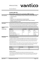 Araldite 4905 A/B Polyurethane adhesive for primerless SMC bonding