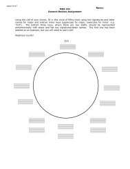 MUS 231 General Review Assignment Using the clef ... - Jkornfeld.net