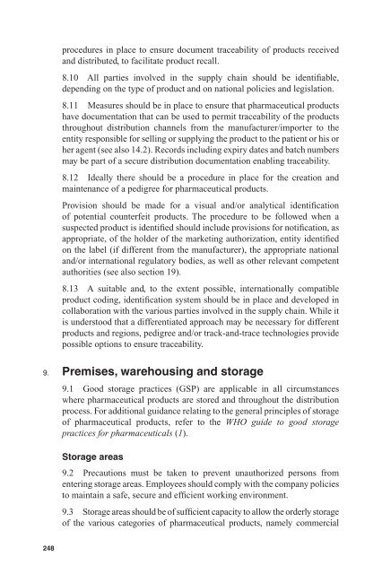 Annex 5 WHO good distribution practices for pharmaceutical products