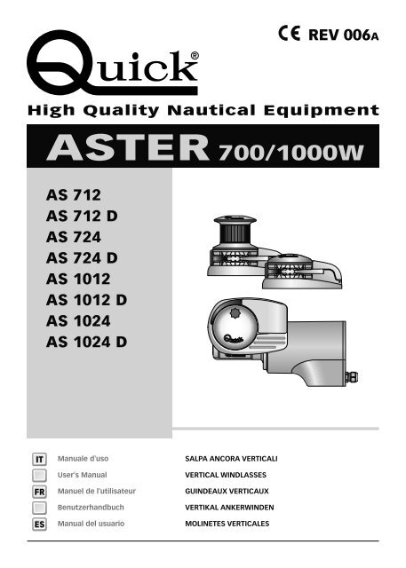 ASTER 700/1000W - QuickÂ® SpA