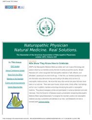 October 2013 - American Association of Naturopathic Physicians