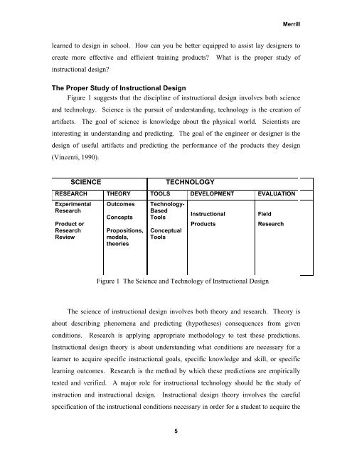 The Proper Study of Instructional Design - David Merrill