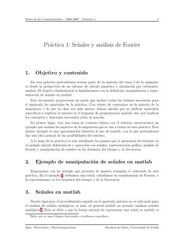 PrÃ¡ctica 1: SeËnales y anÃ¡lisis de Fourier