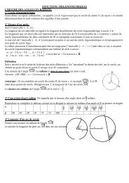 Cours trigonomÃ©trie