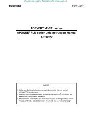 TOSVERT VF-FS1 series APOGEE® FLN option ... - Efes otomasyon