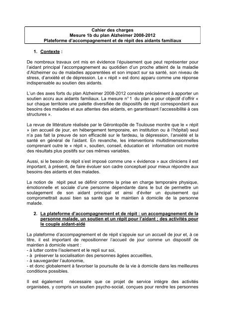 Cahier des charges Mesure 1 - ARS Paca