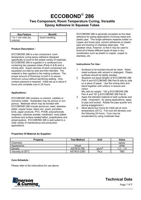 ECCOBOND 286 - Lindberg & Lund AS