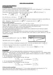 FONCTION LOGARITHME I FONCTION RECIPROQUE 1Â° La ...