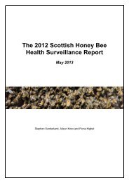 2012 Scottish honey bee health surveillance report