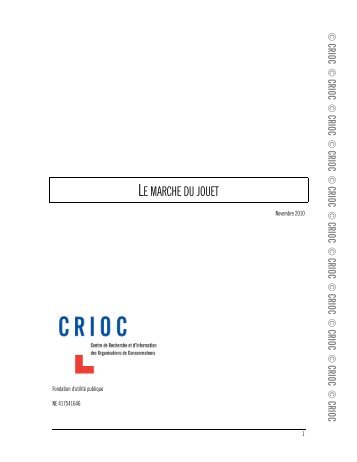 LE MARCHE DU JOUET - Crioc