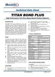 TITAN BOND PLUS - Bostik Hong Kong Limited
