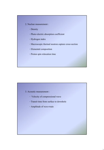 4.2 Formation parameters 4.2.1 Matrix