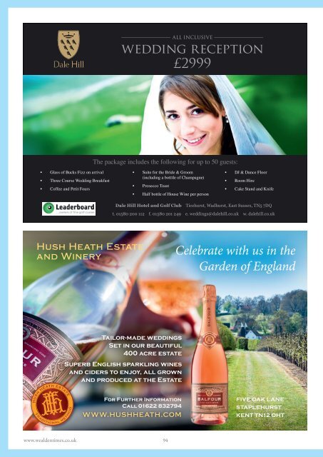 Wealden Times | WT162 | August 2015 | Wedding supplement inside