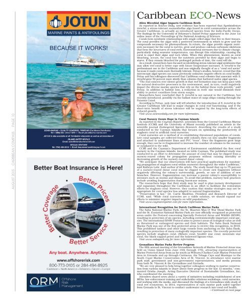 Caribbean Compass Yachting Magazine August 2015